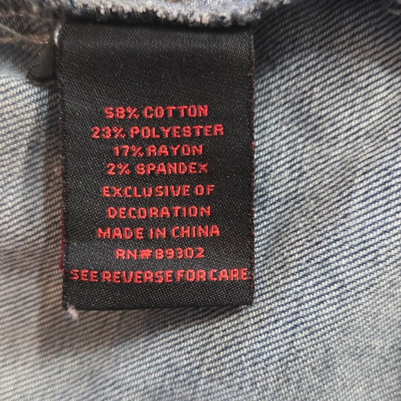 Earl Jeans Blue Denim Jacket with Stud Details - Picture 13 of 13